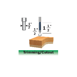 BOSCH 85601MC 1 2 In. x 1 1 2 In. Carbide Tipped Double Flute