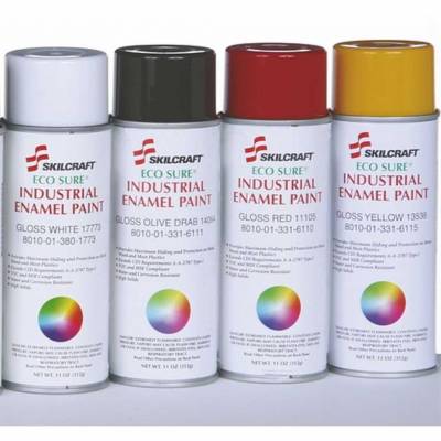 Skilcraft 0674-370 ECO SURE FS 37875 Flat White A-A-2787A Type I Spec  Industrial Enamel Paint - 11 oz Aerosol Can at