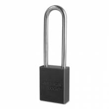American Lock A1107BLK-KD Aluminum Padlock - Black3" Shackle