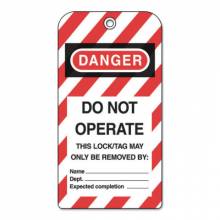 Honeywell North ELA290/1 Styrene Lock-Out Tag Danger Do Not Operate/Not (25 EA)