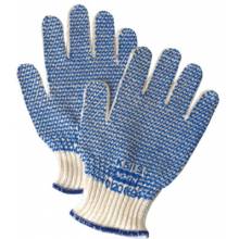 Honeywell North K511M Grip Nr Ambidetrous String Knit Cotton Glove Blu (12 PR)