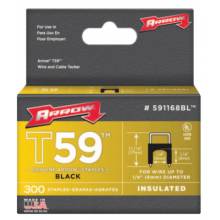 Arrow Fastener 591168BL 1/4" Insulated Staple Black 300/Box (40 BOX)