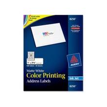Avery Color Inkjet Printing Labels - 1" Width x 2.62" Length - Inkjet - White - 600 / Pack