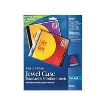 Avery Jewel Case Insert - Matte - 20 / Pack - White