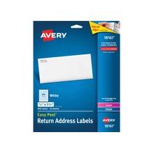 Avery Return Address Label - 0.50" Width x 1.75" Length - Laser, Inkjet - White - 80 / Pack