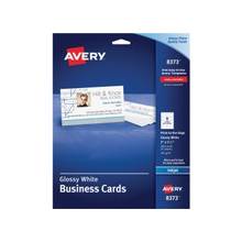 Avery Business Card - 2" x 3.50" - Glossy - 200 / Pack - White