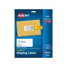 Avery Address Label - Permanent Adhesive - 2" Width x 4" Length - 10 / Sheet - Rectangle - Inkjet - White - 250 / Pack
