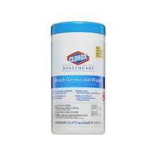 Clorox Healthcare Bleach Germicidal Wipes - Wipe - 6.75" Width x 9" Length - 70 / Canister - 70 / Each - White