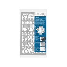 Chartpak Vinyl Letters and Numbers - 12 Numbers, 82 Capital Letters - Self-adhesive - Easy to Use - 0.75" Height - White - Vinyl - 1 / Pack