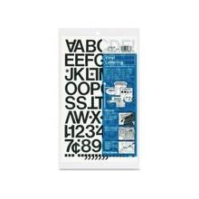 Chartpak Vinyl Letters and Numbers - 12 Numbers, 76 Capital Letters - Self-adhesive - Easy to Use - 1" Height - Black - Vinyl - 88 / Pack