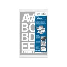 Chartpak Vinyl Letters and Numbers - 10 Numbers, 67 Capital Letters - Self-adhesive - Easy to Use - 2" Height - White - Vinyl - 1 / Pack