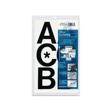 Chartpak Vinyl Letters - 50 Capital Letters - Self-adhesive - Easy to Use - 3" Height - Black - Vinyl - 50 / Pack