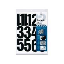 Chartpak Vinyl Numbers - 23 Numbers - Self-adhesive - Easy to Use - 4" Height - Black - Vinyl - 23 / Pack
