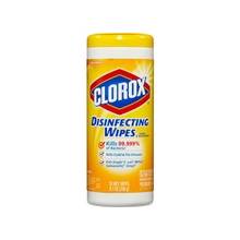 Clorox Disinfecting Wipe - Wipe - Lemon Scent - 35 - 12 / Carton - Yellow