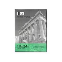 DAX Black U-Channel Poster Frame - Holds 16" x 20" Insert - Wall Mountable - Vertical, Horizontal - Plastic - Black
