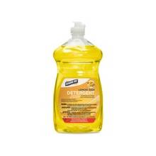 Genuine Joe Dishwashing Detergent - Liquid Solution - 0.22 gal (28 fl oz) - Lemon Scent - 1 Each - Clear