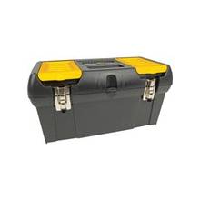 Stanley Series 2000 19" Tool Box with Tray - External Dimensions: 10" Width x 19" Depth x 10" Height - Latching Closure - Rubber - Black - For Tool - 1 Each