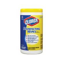 Clorox Disinfecting Wipes - Wipe - Lemon Scent - 75 / Canister - 75 / Each - Yellow
