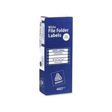 Avery File Folder Labels - Permanent Adhesive - 3.50" Width x 0.44" Length - Rectangle - White - 5000 / Box