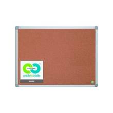 MasterVision Earth Cork Board Aluminum Frame - 36" Height x 48" Width - Natural Cork Surface - Wood Frame - 1 Each