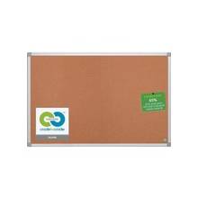 MasterVision Earth Bulletin Board - 48" Height x 72" Width - Cork Surface - Wood Frame - 1 Each
