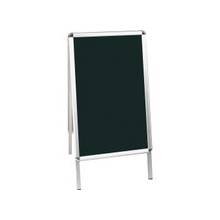 MasterVision Wet-Erase Display Board - 33" Height x 23" Width - Black Melamine Surface - Silver Aluminum Frame - 1 Each