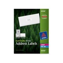 Avery Mailing Label - Permanent Adhesive - "1" Width x 2.62" Length - 30 / Sheet - Rectangle - Laser, Inkjet - White - Paper