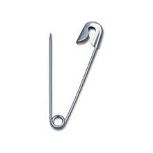 CLI Safety Pin - 2" Length - 144 Pack - Silver - Steel