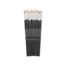 CLI Size 4 Water Color Pointed Brushes - 1 Brush(es) - No. 4 - Aluminum Ferrule - Hardwood Handle - Black