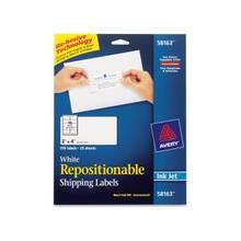 Avery Repositionable Mailing Label - Permanent Adhesive - 4" Width x 2" Length - 10 / Sheet - Rectangle - Inkjet - White