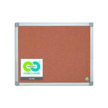 MasterVision Earth Cork Board - 24" Height x 36" Width - Cork Surface - Aluminum Frame - 1 Each