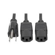 Tripp Lite 6ft Power Cord Y Splitter Cable 5-15P to 2xC13 10A 18AWG 6' - (NEMA 5-15P to 2x IEC-320-C13) 6-ft.