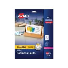 Avery Clean Edge Business Card - 3.50" x 2" - 200 / Pack - White