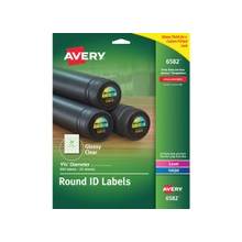 Avery Multipurpose Label - 1.63" Diameter - 20 / Sheet - Circle - Laser, Inkjet - Clear - 500 / Pack