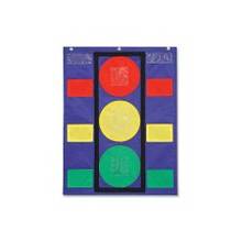Carson-Dellosa Stoplight Pocket Chart - 6 Pocket(s) - 26" Height x 19.8" Width - Wall Mountable - Green, Yellow, Red - 1Each