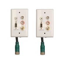 Tripp Lite Easy Pull Type-A VGA Connector Kit Wall Plate RCA Audio-Composite Video F/F - 1 x Mini-phone Port(s) - 2 x RCA Port(s)