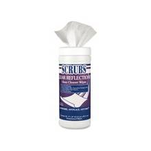 SCRUBS Clear Reflections Glass Cleaner Wipes - Wipe, Towel - 6" Width x 8" Length - 50 / Canister - 6 / Carton - White