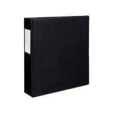 Avery Durable Reference Ring Binder with Label Holder - 2" Binder Capacity - Letter - 8 1/2" x 11" Sheet Size - 375 Sheet Capacity - 3 x Round Ring Fastener(s) - 4 Internal Pocket(s) - Black - Recycled - 1 Each