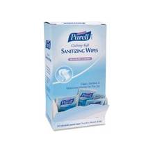 Gojo Cottony Soft Sanitizing Wipes - 5" x 7" - White - Soft, Moist, Textured, Individually Wrapped - For Hand - 1 Box
