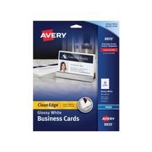 Avery Clean Edge Business Card - 2" x 3.50" - Glossy - 200 / Pack - White