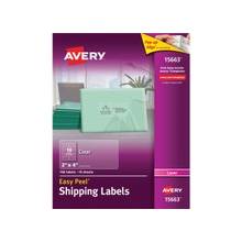 Avery Easy Peel Mailing Label - Permanent Adhesive - 2" Width x 4" Length - 10 / Sheet - Rectangle - Laser - Clear - 100 / Pack
