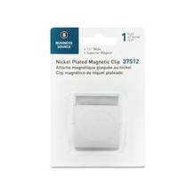 Business Source Magnetic Paper Clip - 1.5" Length - 1 Pack - Chrome - Metal