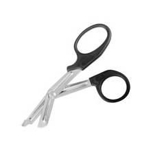 Medline Konig Bandage and Clothing Scissors - 7" Overall Length - Plastic, Stainless Steel - Black