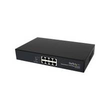 StarTech.com 8 Port 10/100 PSE Industrial Power over Ethernet Switch - All 8 Ports PoE - 8 Port - 8 x 10/100Base-TX - Power Over Ethernet