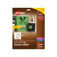 Avery Multipurpose Label - Permanent Adhesive - 2" Width x 2" Length - 12 / Sheet - Square - Laser, Inkjet - White - 300 / Pack