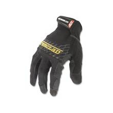 Ironclad Box Handler Industrial Gloves - Large Size - Silicone Palm, Neoprene Knuckle, Terrycloth, Thermoplastic Rubber (TPR) Cuff - Black - Stretchable, Breathable - For Industrial, Automotive, Material Handling, Glass Handling, Packaging - 2 / Pair
