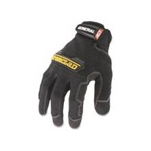 Ironclad General Utility Gloves - Large Size - Synthetic Leather, Terrycloth - Black - Comfortable, Reinforced, Durable - For Industrial, Cleaning, Construction, Equipment Operation, Home, Shop, Yardwork - 2 / Pair