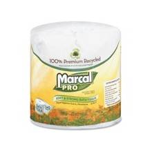Marcal Pro Two-ply Bath Tissue Pack - 2 Ply - 3.67" x 4.33" - 240 Sheets/Roll - White - Lint-free, Dye-free, Bleach-free, Fragrance-free, Strong, Absorbent, Anti-septic, Eco-friendly, Chlorine-free - For Bathroom, Skin - 48 / Carton