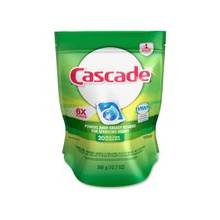 Cascade Dishwasher Action Pacs - Powder, Liquid Solution - 12.70 oz (0.79 lb) - Fresh, Original Scent - 20 / Pack - White, Blue