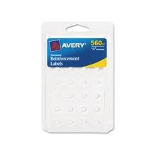 Avery Permanent Reinforcement Label - White - Polyvinyl - 560 / Pack